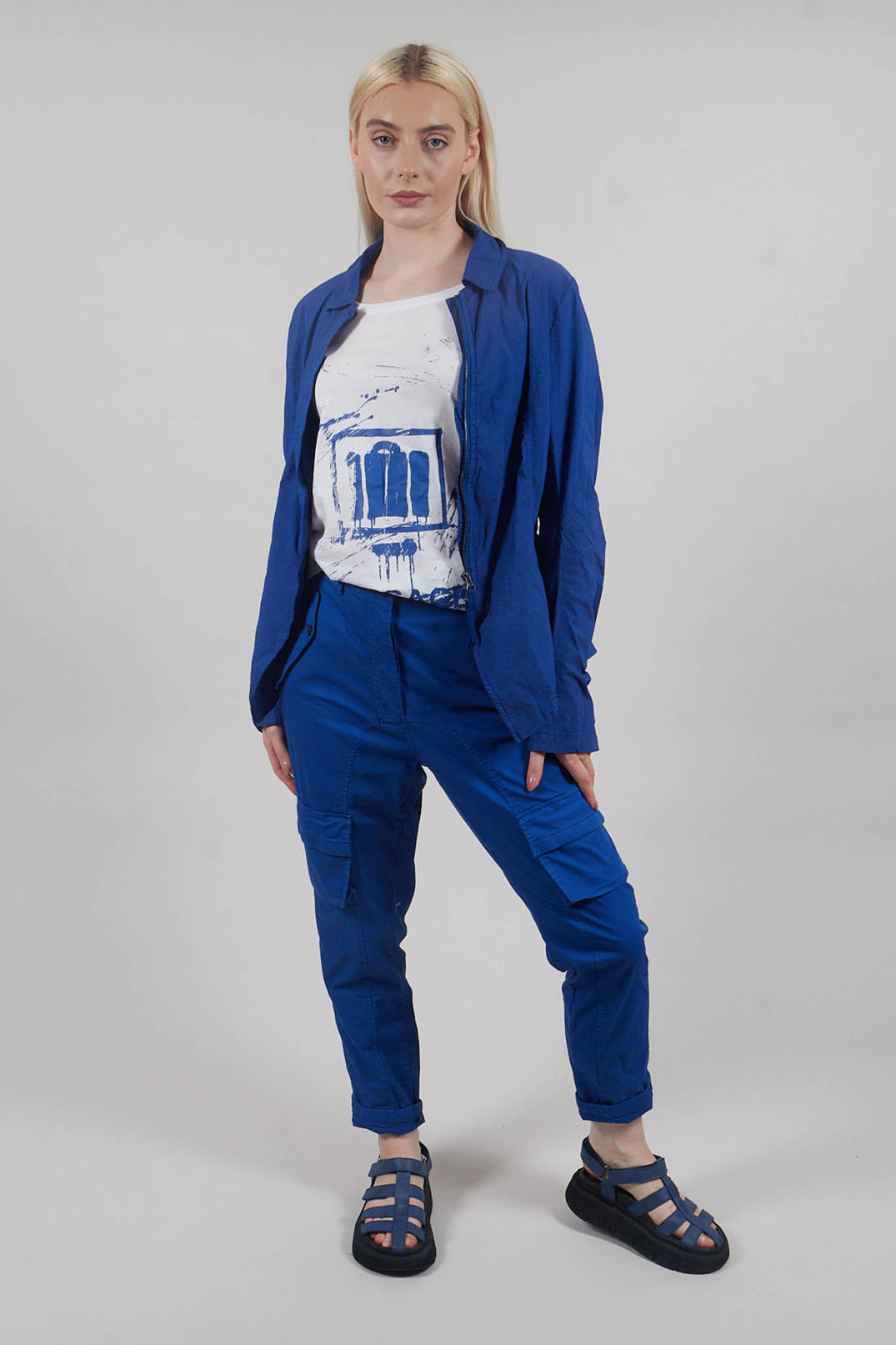 Tailored Half-Zip Jacket in Royal