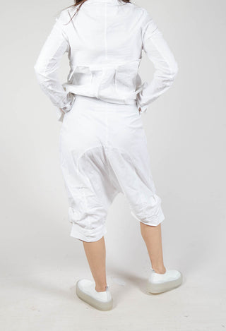 Gathered Cropped Trousers in Semi Bleach