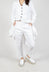 Straight-Leg Trousers with Button-Flap Back Pockets in Semi Bleach