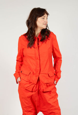 Tailored Layered Hem Jacket in Mandarine