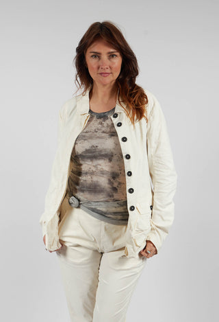 Tailored Layered Hem Jacket in Greige