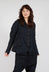 Button-Up Jacket with Long Length Sleeves in Black