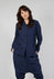 Button-Up Jacket with Long Length Sleeves in Ink