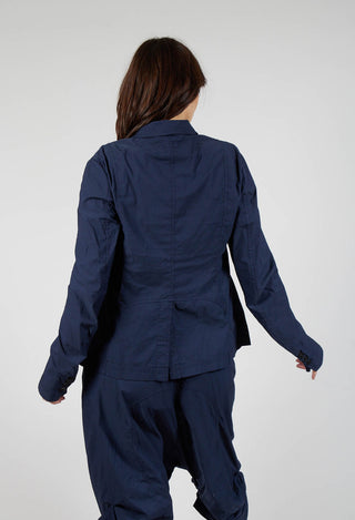 Button-Up Jacket with Long Length Sleeves in Ink