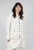 Button-Up Jacket with Long Length Sleeves in Greige