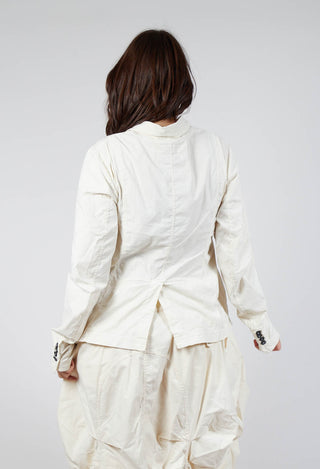 Button-Up Jacket with Long Length Sleeves in Greige