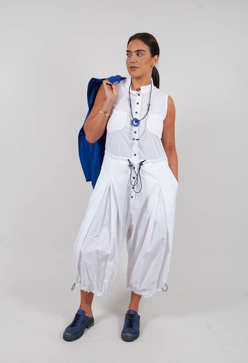 Pull Toggle Jumpsuit in Semi Bleach