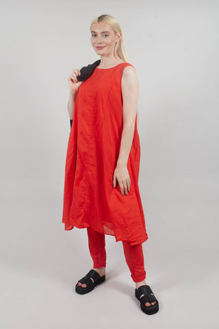 Sheer Boat Neckline Dress in Mandarine Paper