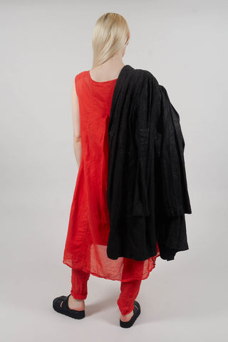 Sheer Boat Neckline Dress in Mandarine Paper