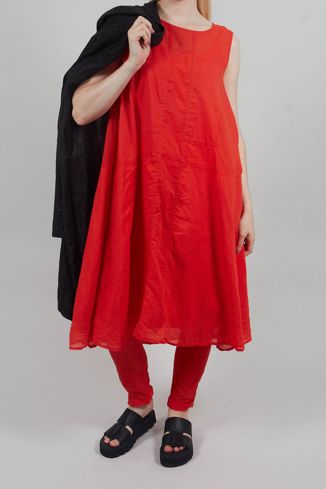 Sheer Boat Neckline Dress in Mandarine Paper