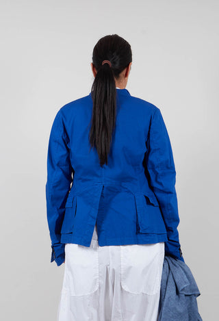 Tailored Jacket with Notched Collar in Royal