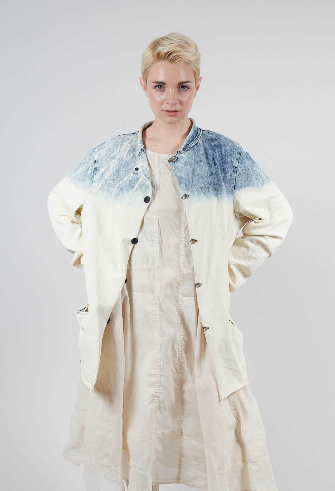 Button-up Jacket in Bleachwash