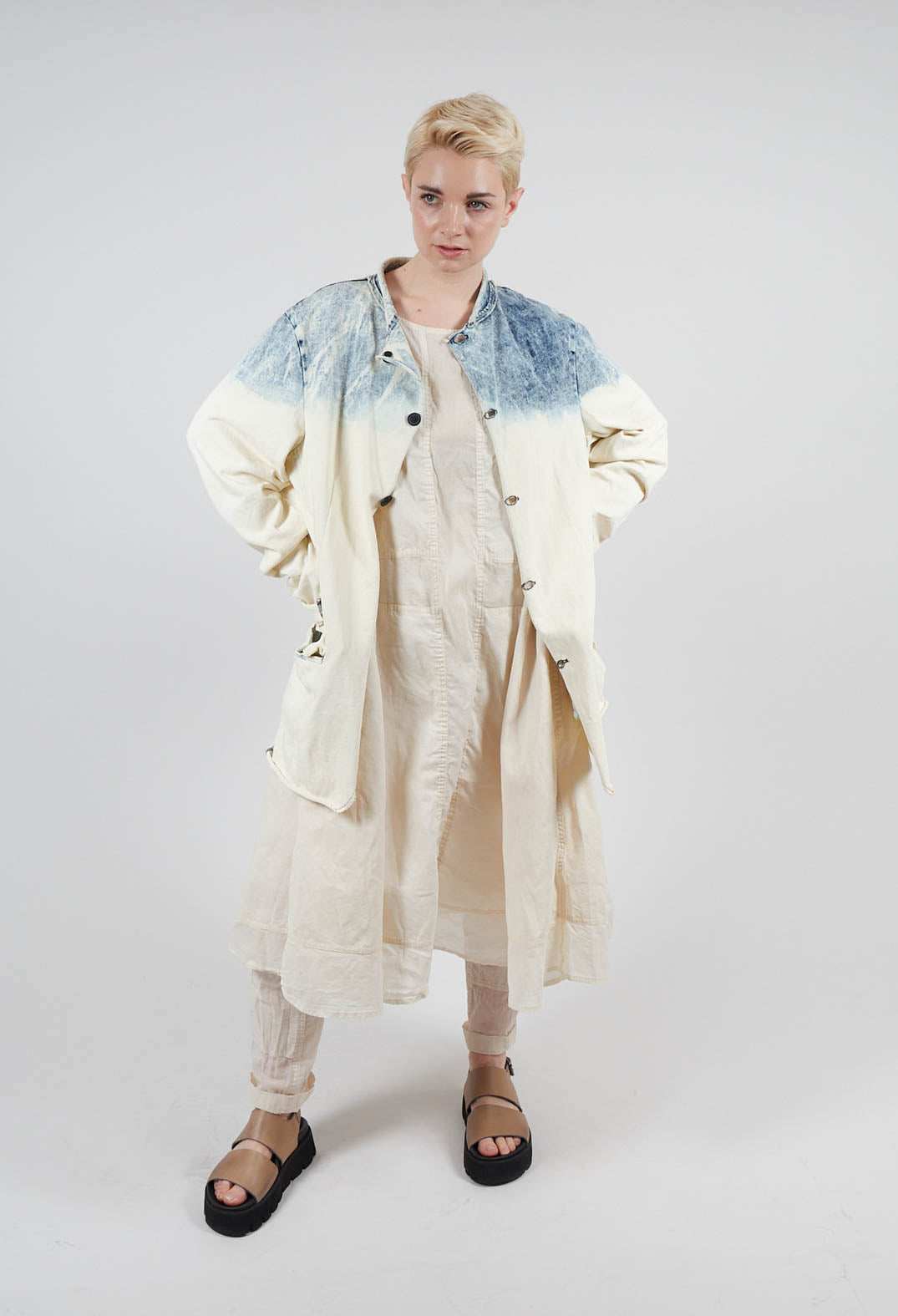 Button-up Jacket in Bleachwash