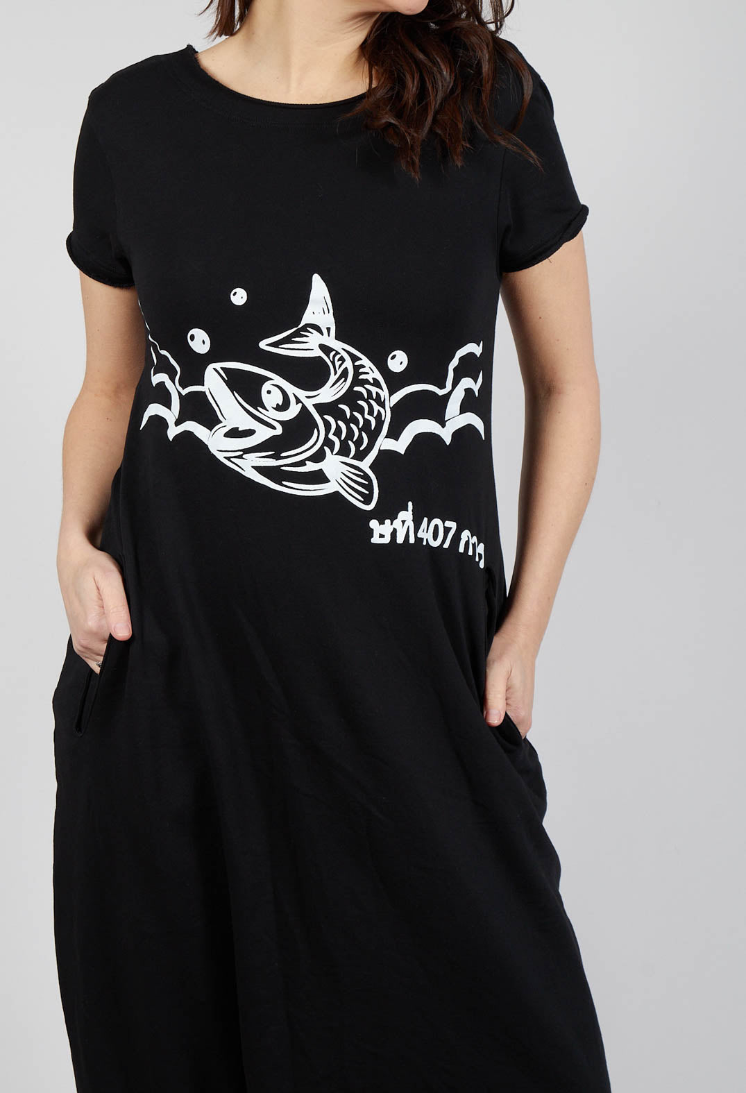 Rundholz Black Label Drop Crotch Jumpsuit in Black Print – Olivia May