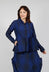 Jacket with Feature Pleats in Black Navy