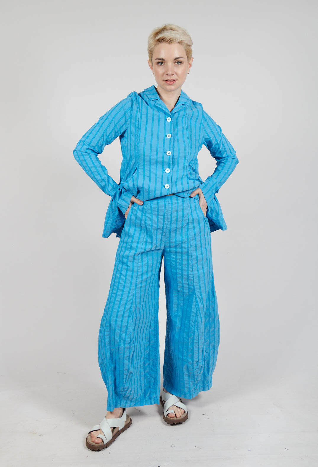 Tulip Hem Trousers in Malibu