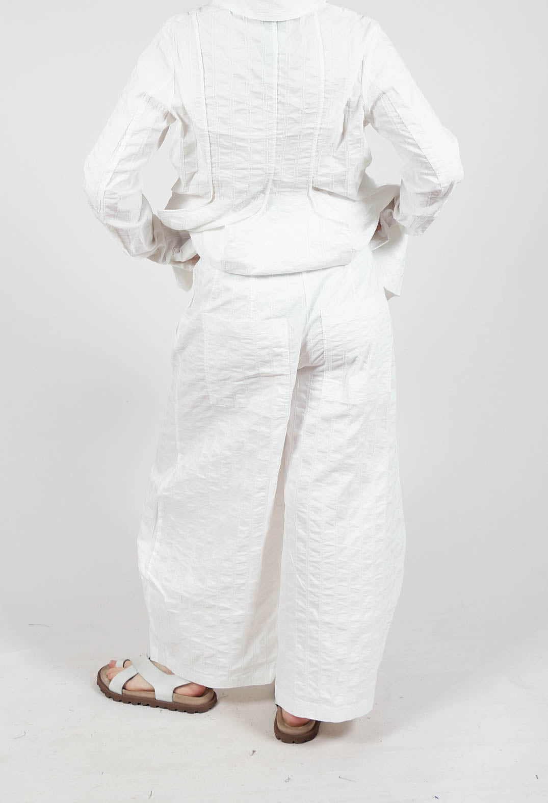 Tulip Hem Trousers in Offwhite