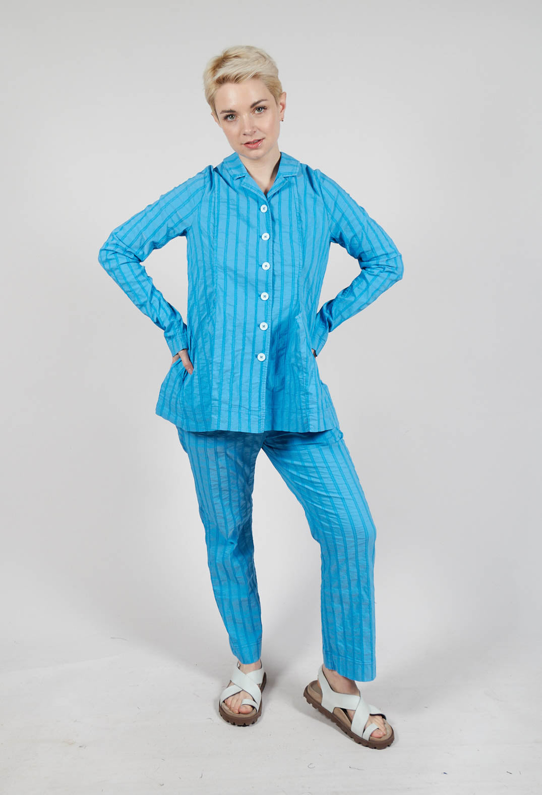 Pull On Straight Leg Trousers in Malibu