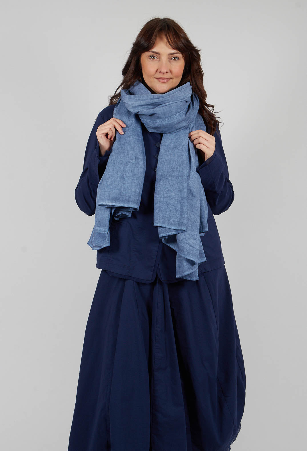Lightweight Scarf in Navy Cloud