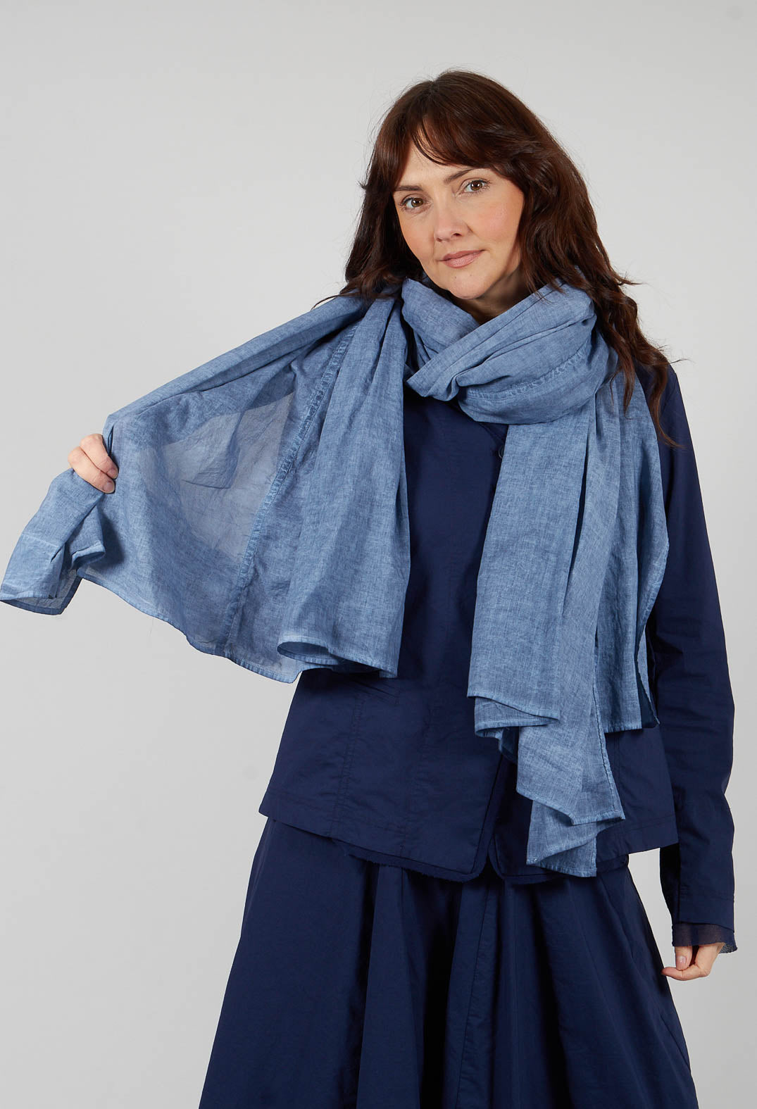 Lightweight Scarf in Navy Cloud