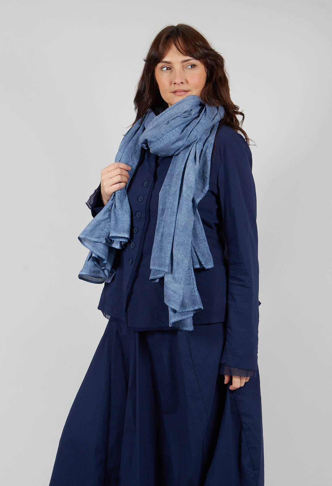 Lightweight Scarf in Navy Cloud