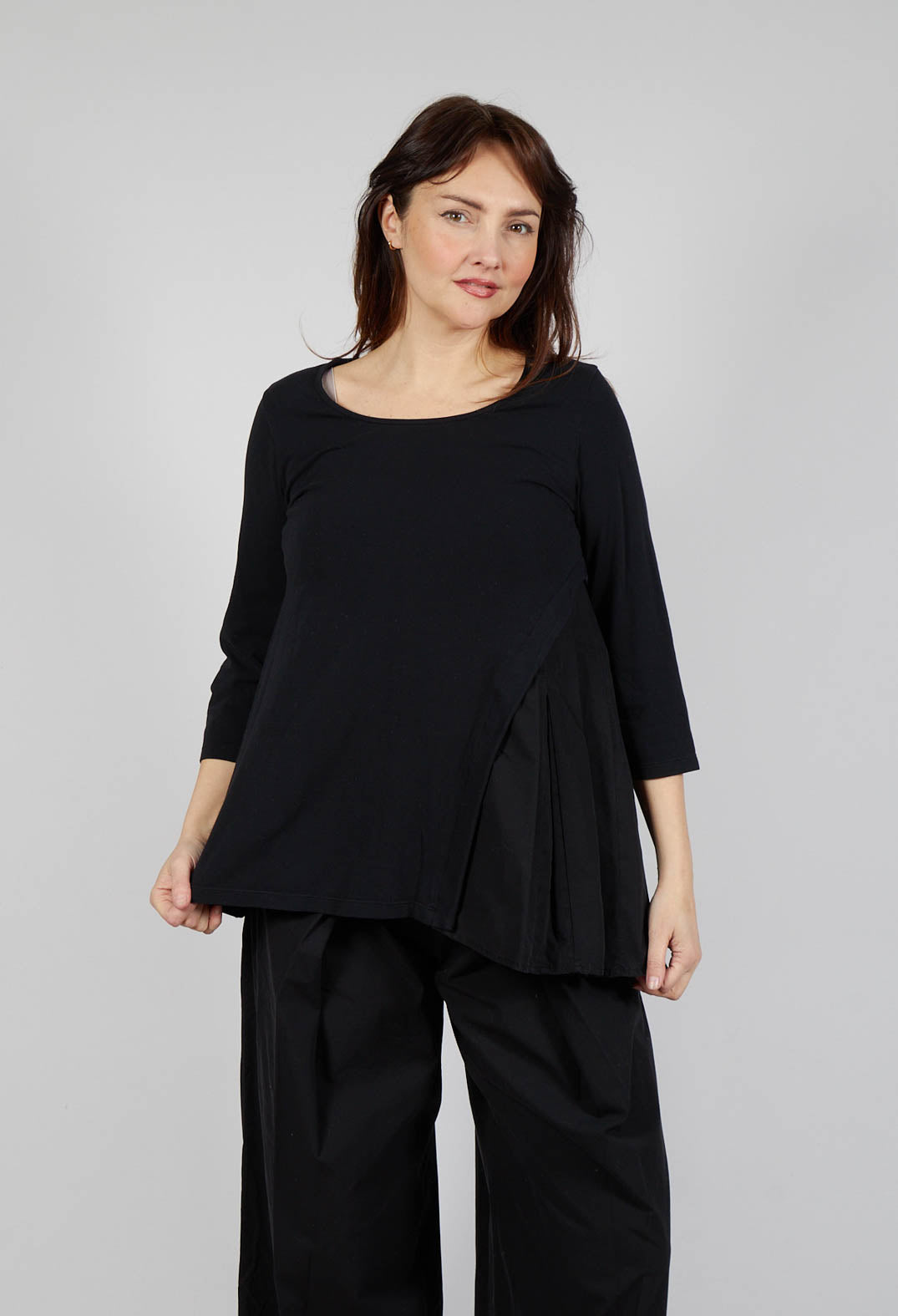 Top with Flared Insert in Black