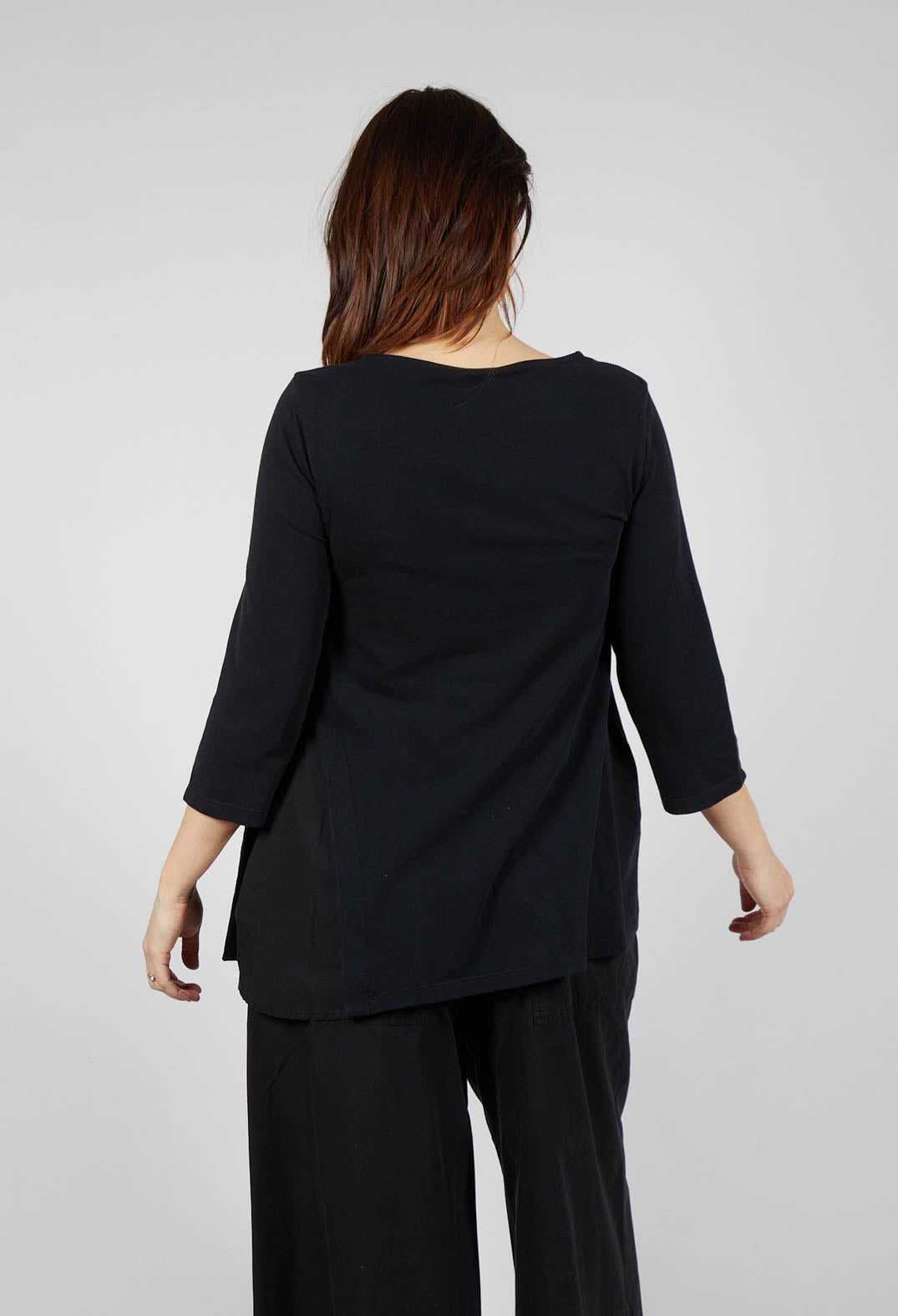 Top with Flared Insert in Black