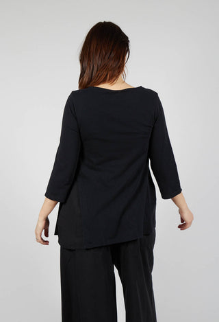 Top with Flared Insert in Black