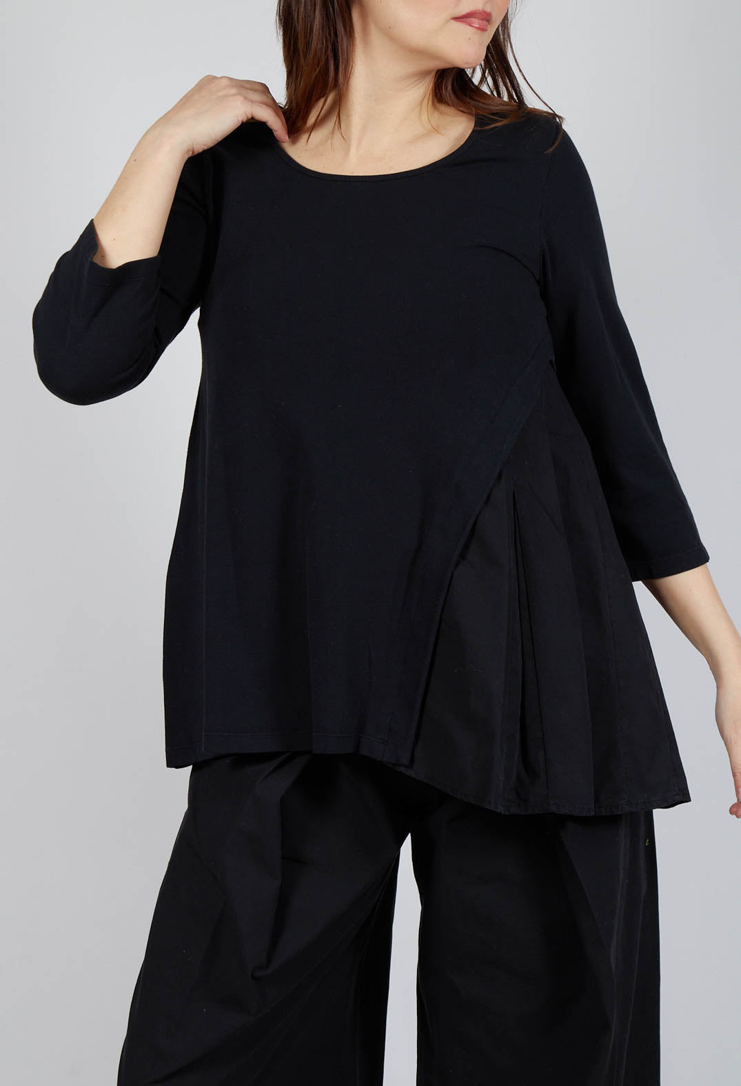 Top with Flared Insert in Black