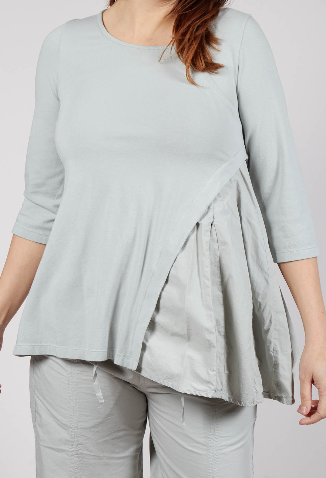 Top with Flared Insert in Grey