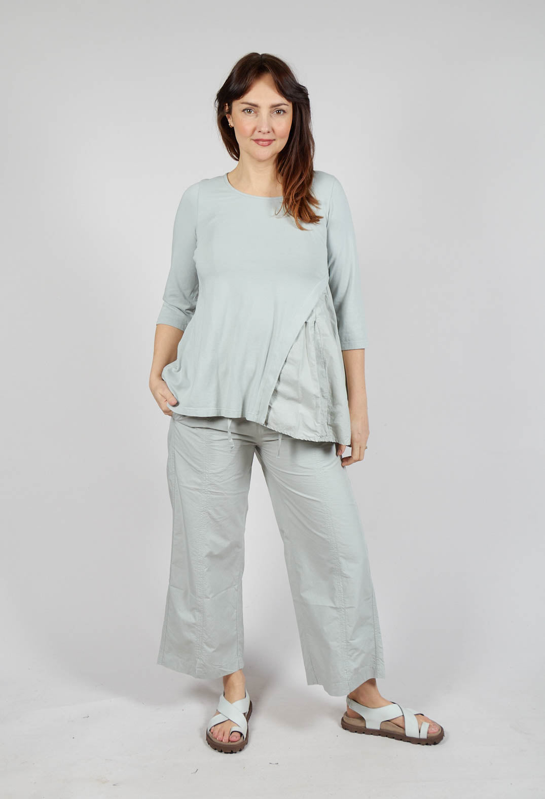 Top with Flared Insert in Grey