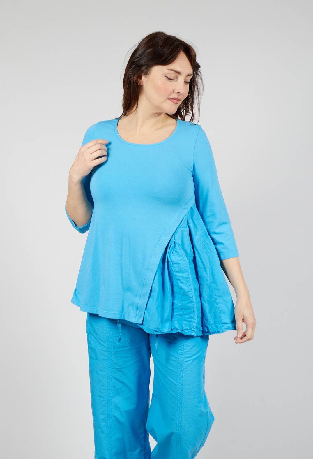 Top with Flared Insert in Malibu