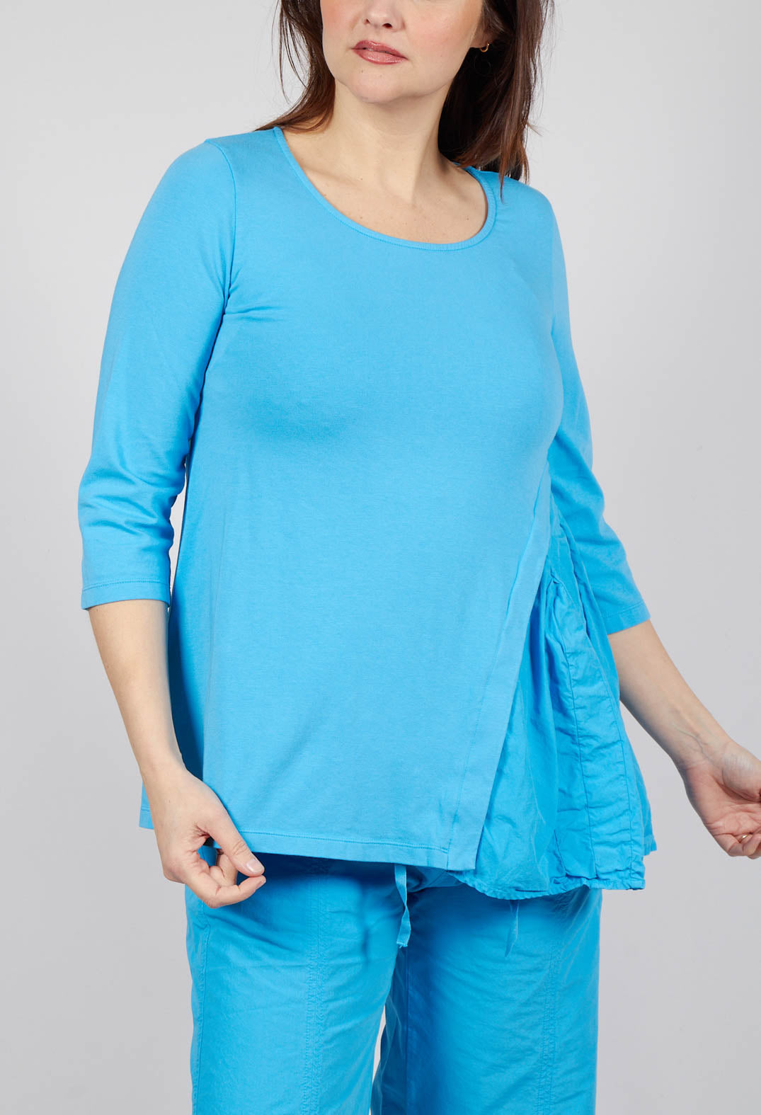 Top with Flared Insert in Malibu
