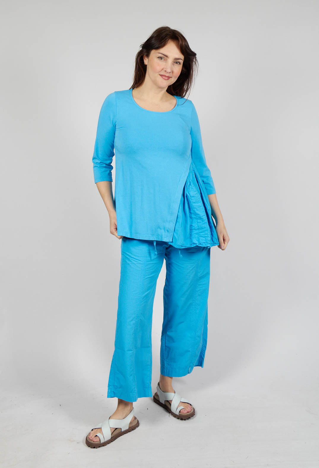 Top with Flared Insert in Malibu