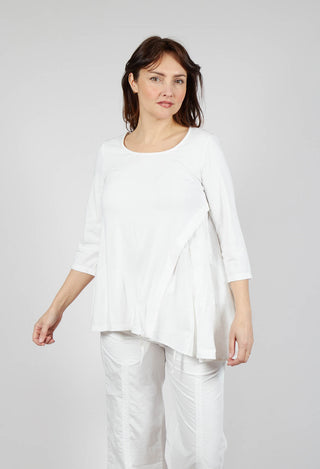 Top with Flared Insert in Offwhite