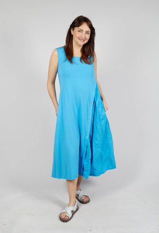 Sleeveless Dress with Flared Insert in Malibu