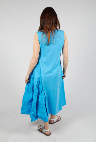 Sleeveless Dress with Flared Insert in Malibu