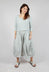 Dual Fabric Tulip Hem Dress in Grey