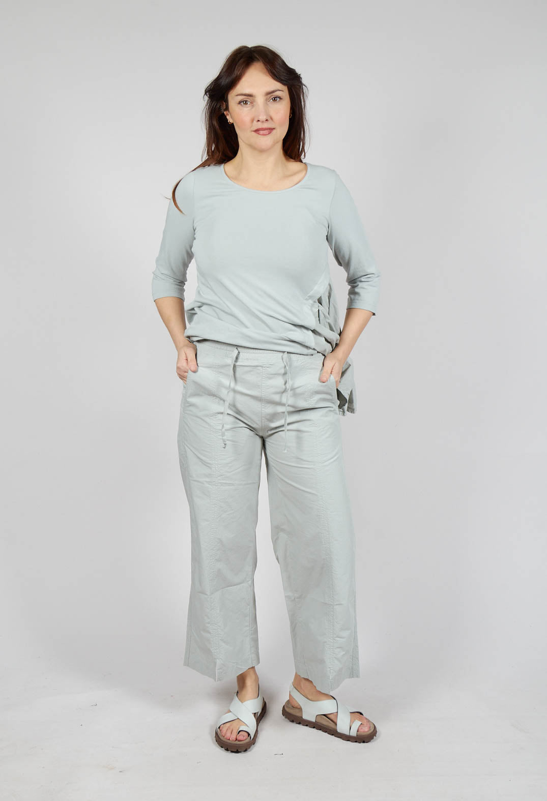 Wide Leg Trousers in Grey