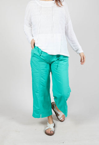 Wide Leg Trousers in Aqua