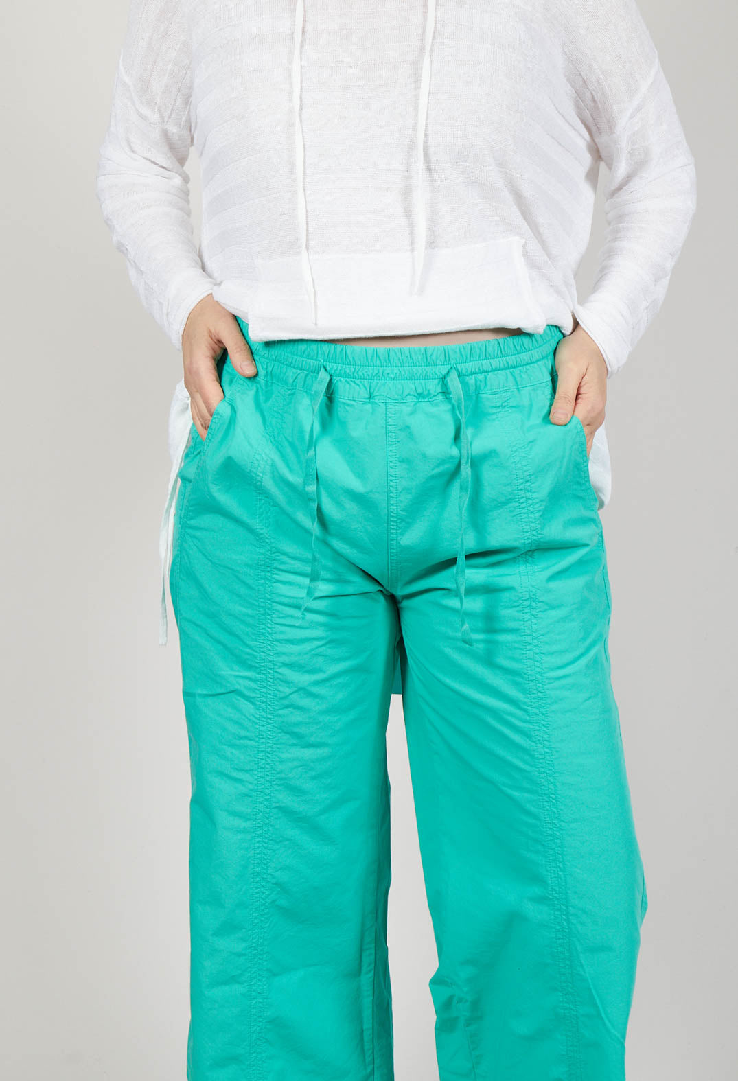 Wide Leg Trousers in Aqua