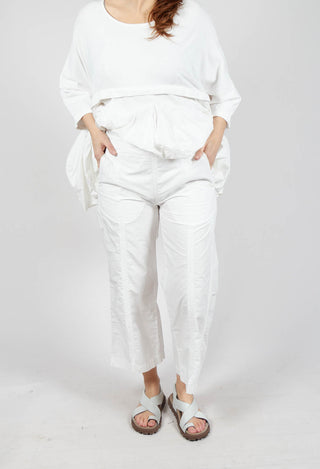 Wide Leg Trousers in Offwhite