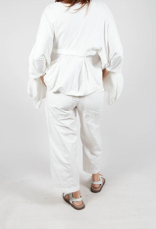 Wide Leg Trousers in Offwhite