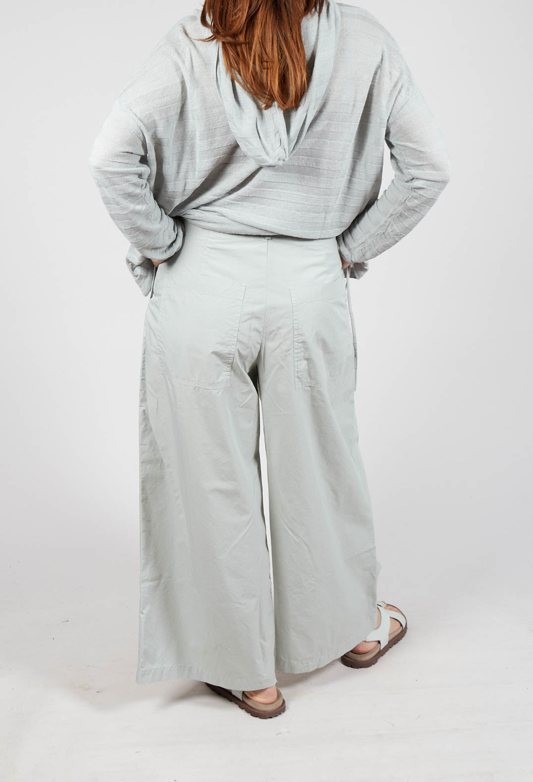 Trousers with Oversized Pleats in Grey