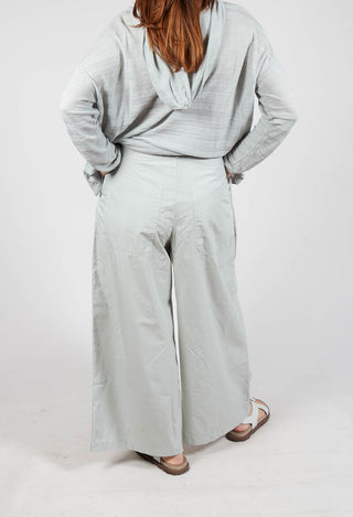 Trousers with Oversized Pleats in Grey