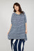 Relaxed Jersey Dress in Navy Print