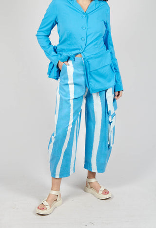 Balloon Trousers with Feature Pockets in Malibu Print