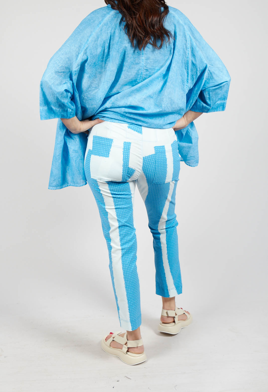 Slim Leg Pull On Trousers in Malibu Print