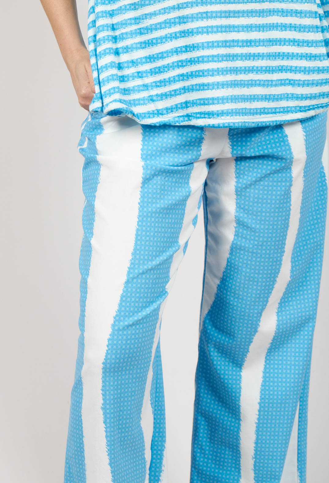Wide Leg Pull On Trousers in Malibu Print