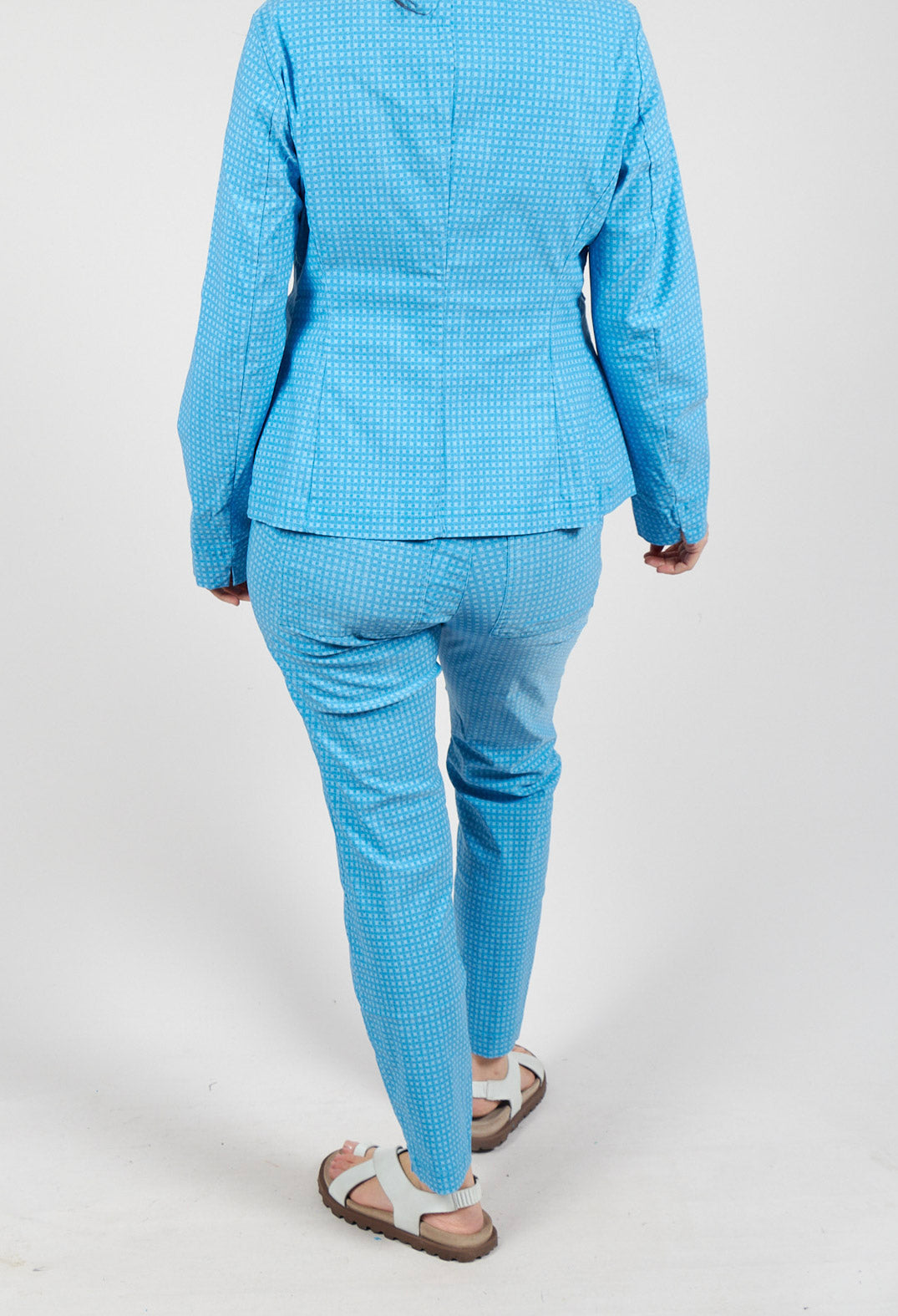 Pull On Skinny Fit Trousers in Malibu Check
